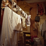 RUSSIA / St.Petersburg / June 2007 / Drying laundry in a communal appartment. Lack of space is one of the main pains for those who live in communal housing.

© Max Sher / Anzenberger