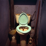 RUSSIA / St.Petersburg / July 2007 / A toilet in a communal appartment. The so-called "public use areas" - toilets, kitchens, corridors - are often the worst-maintained in communal housing.  

© Max Sher / Anzenberger