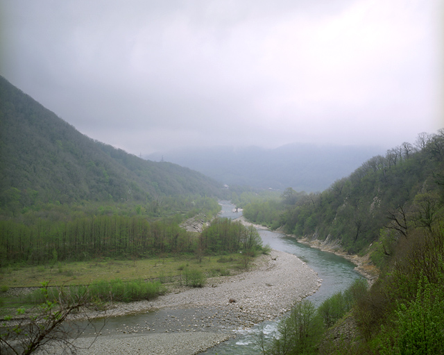 The Ashe river valley located in an area near Sochi where a few thousand Circassians live in compact communities. Before the 19-century Russian-Caucasian war, a large Circassian village was located along the river Ashe – stretched from its mouth up to the mountains for 20 km. During the mid 19th-century Circassian tragedy, all native villages have been completely erased. ASHE VALLEY/SOCHI, RUSSIA, MAY 2009