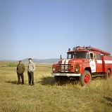 Firefighters in the steppe