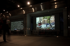 Palimpsests at International Center of Photography in New York City as part of ICP Projected, 2018; photo by Logan Bellew